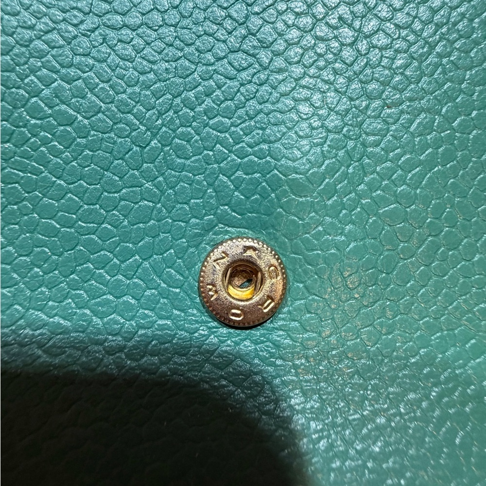CHANEL Caviar CC Flap Wallet Teal Green - Picture 7 of 10